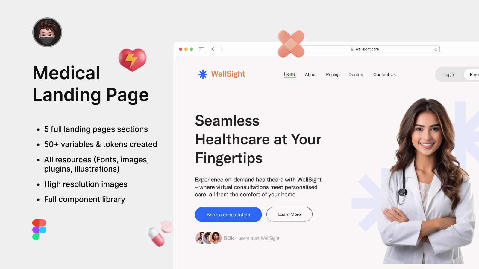 Custom Medical Healthcare Web App: Connecting Patients and Healthcare Professionals with Ease.